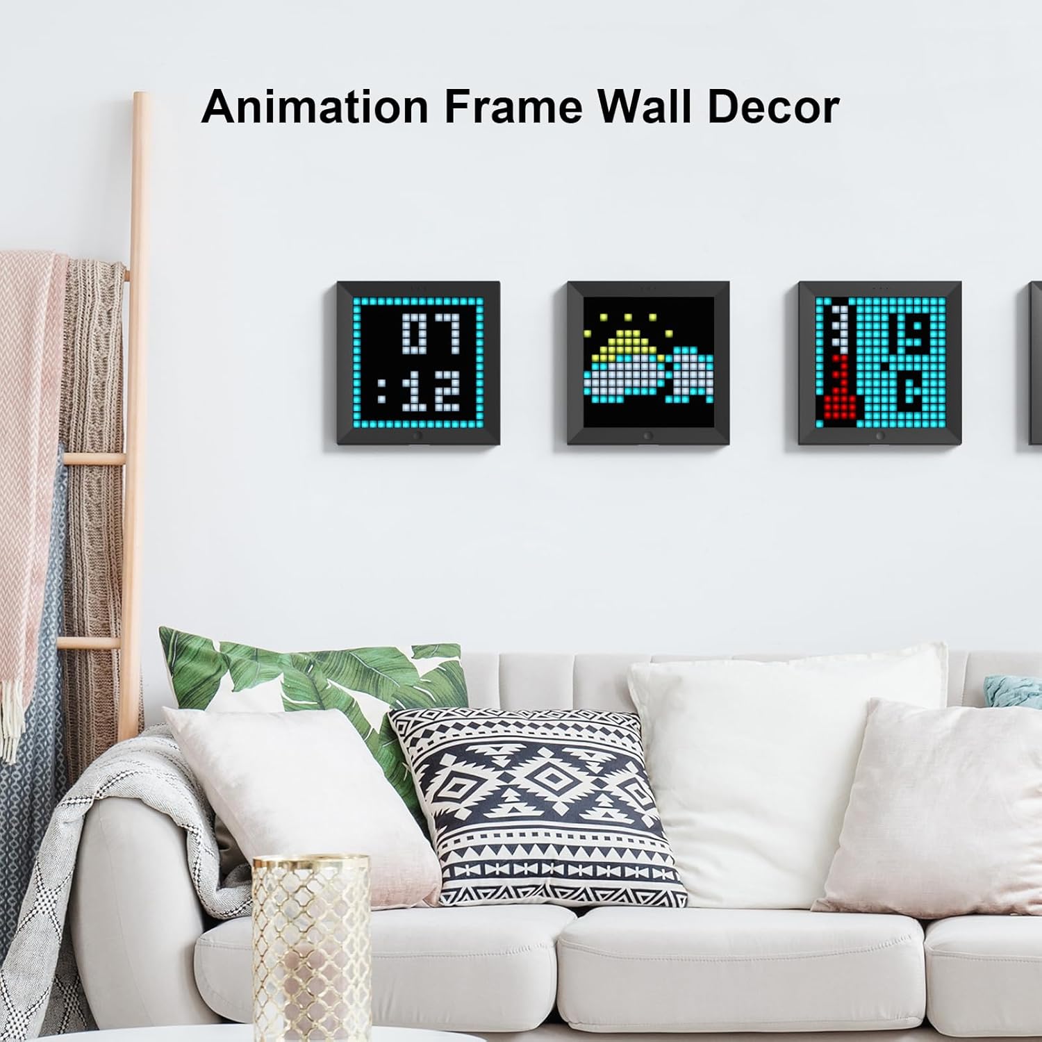 Divoom Pixoo - Pixel Art Digital Picture Frame with 16x16 LED Display APP Control - Cool Animation Frame Wall/Desk Mount for Gaming Room & Bedside Table -Black - Image 8