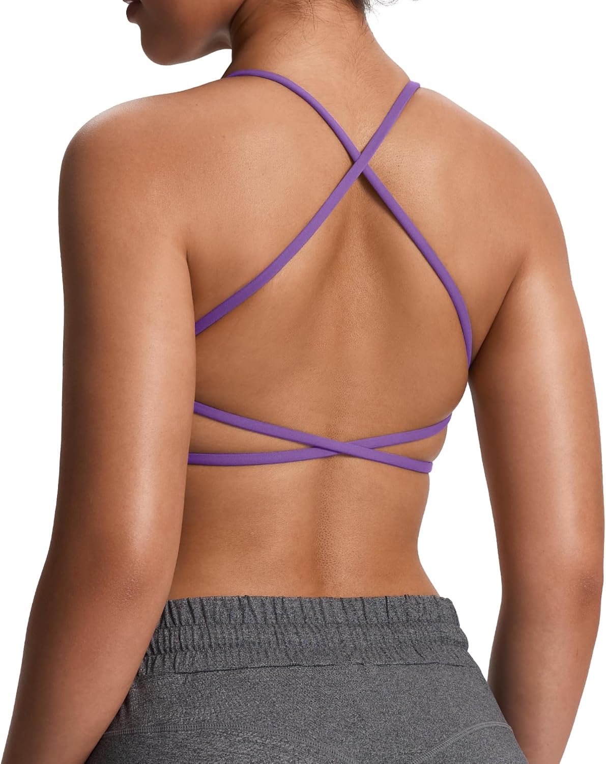 Aoxjox Women's Workout Sports Bras Fitness Ivy Low Impact Bra Yoga Crop Tank - Image 2