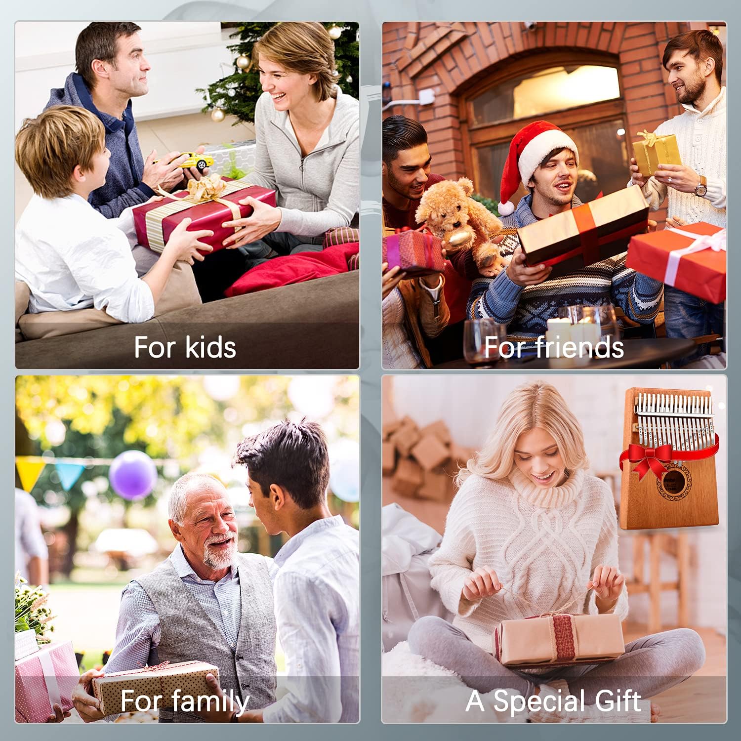 Kalimba Thumb Piano,YUNDIE Portable 17 Keys Mbira Finger Piano with Tune Hammer and Study Instruction,Musical Instruments Birthday Gift for Adult Beginners Professional(Brown) - Image 6