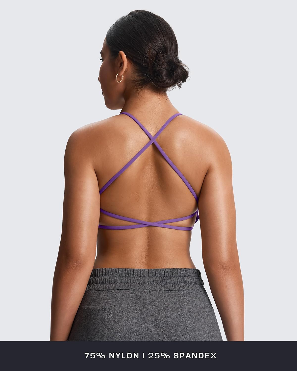 Aoxjox Women's Workout Sports Bras Fitness Ivy Low Impact Bra Yoga Crop Tank - Image 5