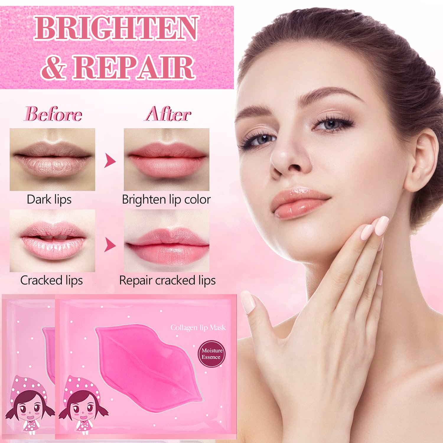 20 Pairs Lip Mask & Eye Mask, Under Eye Patches, Lip Mask Skincare, Bridesmaid Gifts, Bachelorette Party Favors, Bridesmaid Proposal Gifts, Hangover Kit, Bulk Gifts, Cheer Gifts, Bridal Shower Gifts - Image 7