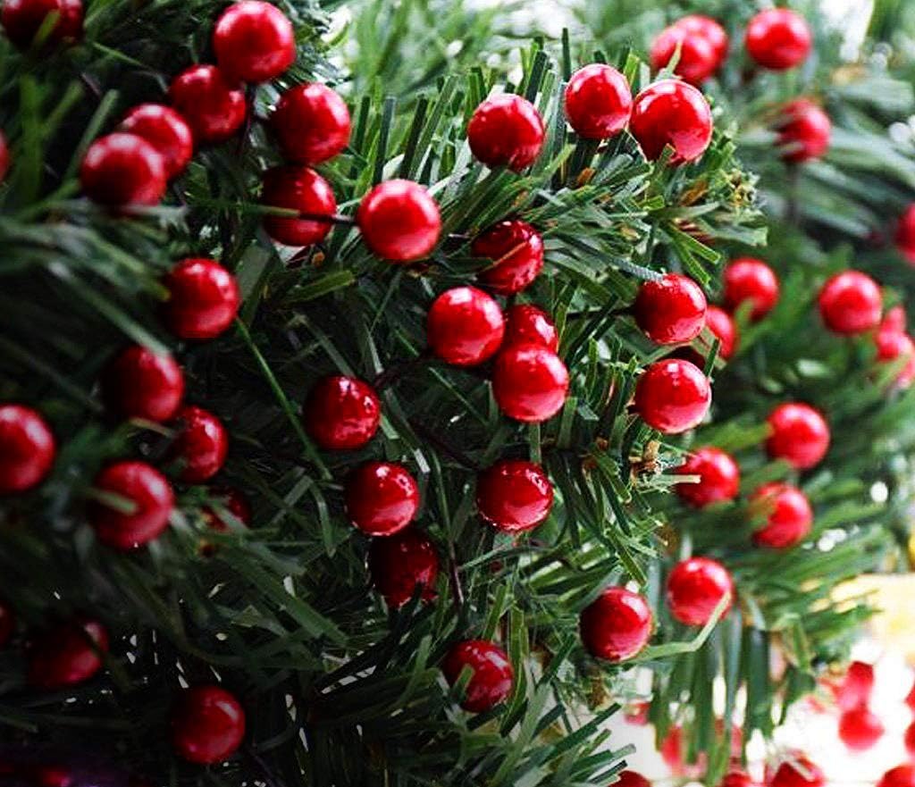 Red Berry Stems Pine Branches Evergreen Berries Décor 8 PCS Artificial Pine Cones Branch for Christmas Craft Wreath Pick & Winter Holiday Floral Picks Holly Stem for Decoration DIY Xmas Crafts - Image 7
