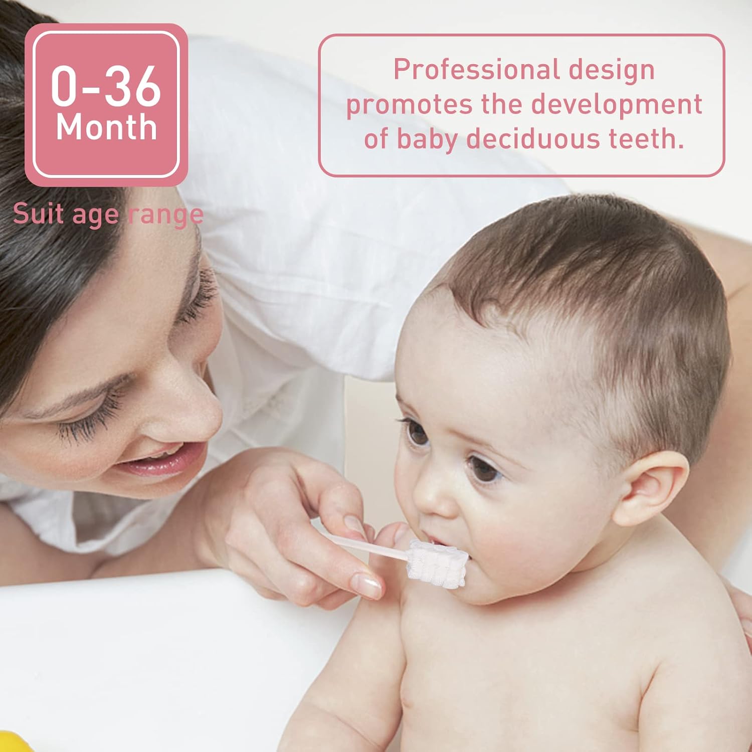 60Pcs Baby Tongue Cleaner, Baby Toothbrush, Disposable Infant Mouth Cleaner, Soft Gauze Toohthbrush Toddler Oral Cleaning Stick Dental Care for 0-36 Month Newborn - Image 7