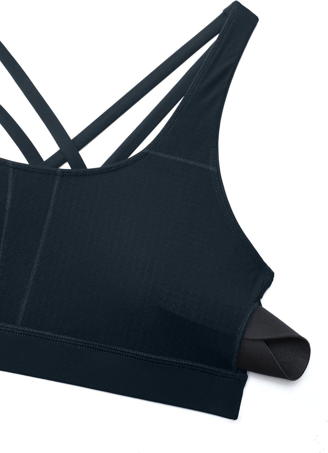 CRZ YOGA Naked Feeling Strappy Padded Sports Bras for Women - Fitness Workout Top Criss Cross Back Yoga Cami - Image 6