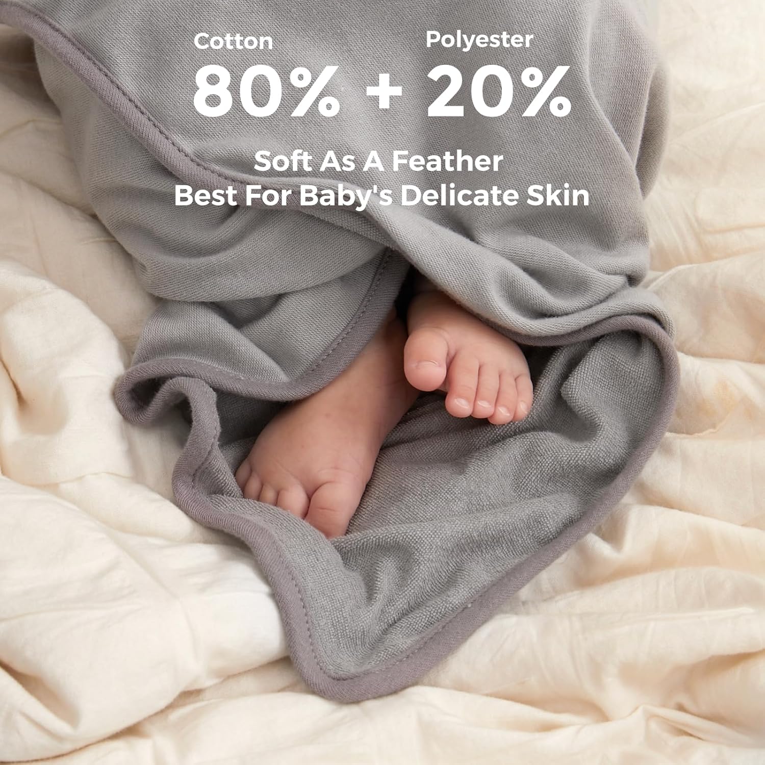 Momcozy Cute Elephant Hooded Baby Towel- 8 Piece Bath Essential, 2 x Towels and 6 x Wash Cloth Set- Perfect Shower Gift for Boys or Girls - Soft and Comfort for Newborn, Infant and Toddler - Image 5