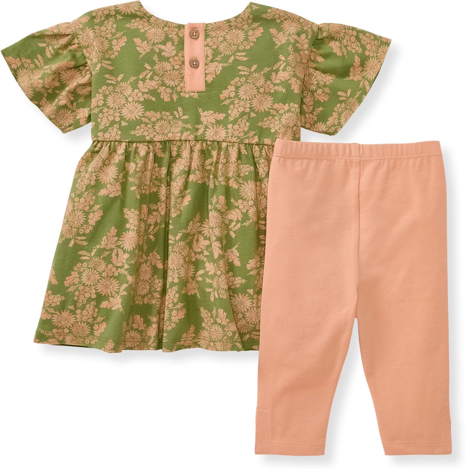 Burt's Bees Baby Baby Girls' Short Sleeve Top and Pant Set, 100% Organic Cotton - Image 3